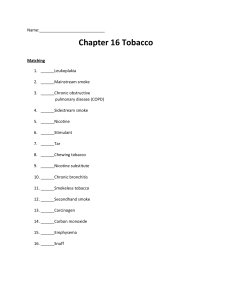 Chapter 16 Tobacco