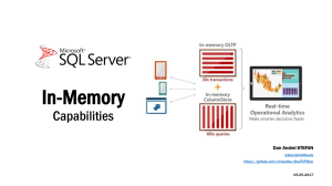 In-Memory Capabilities