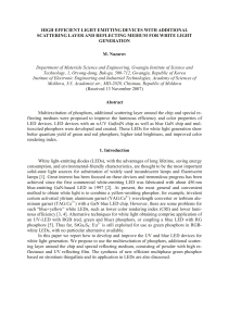 HIGH EFFICIENT LIGHT EMITTING DEVICES WITH ADDITIONAL