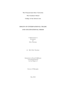 essays on international trade and multinational firms