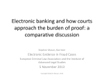 "Electronic banking and how courts approach the burden of proof: a