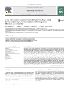 Eating attitudes of anorexia nervosa, bulimia nervosa, binge