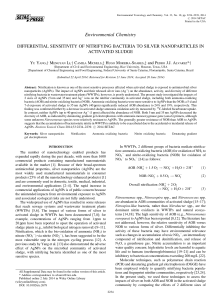 Differential sensitivity of nitrifying bacteria to silver