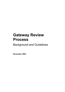Cover/title - What is the Gateway review process?