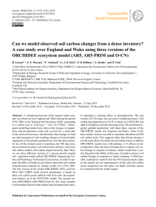 Can we model observed soil carbon changes from a dense inventory?