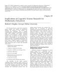 Implications of Cognitive Science Research for Mathematics Education