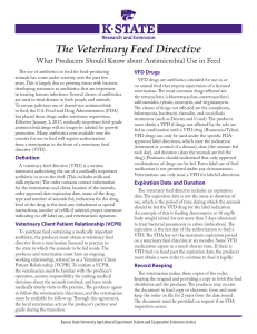 MF3289 The Veterinary Feed Directive: What Producers Should