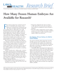 How Many Frozen Human Embryos Are Available for Research?