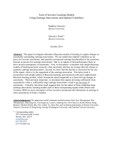 Tests of Investor Learning Models Using Earnings