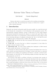 Extreme Value Theory in Finance