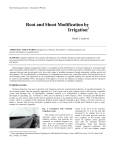 Root and Shoot Modification by Irrigation