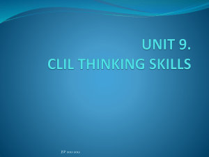 unit 9. clil thinking skills - clil