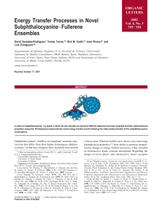 Energy Transfer Processes in Novel Subphthalocyanine−Fullerene