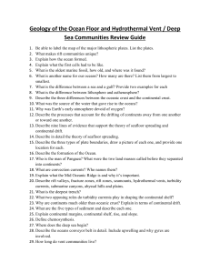Geology of the Ocean Floor and Hydrothermal Vent / Deep Sea