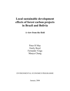 Local sustainable development effects of forest carbon