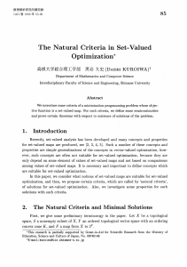 The Natural Criteria in Set-Valued