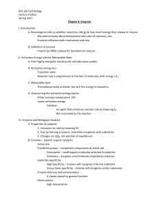 BIO 330 Cell Biology Lecture Outline Spring 2011 Chapter 6