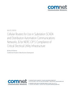 Cellular Routers for Use in Substation SCADA and