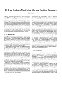 Ordinal Decision Models for Markov Decision Processes