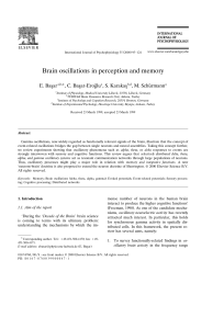 Brain oscillations in perception and memory
