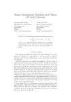 Shape Optimization Problems over Classes of