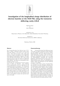 Investigation of the longitudinal charge distribution of electron
