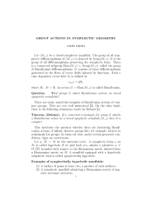 Group actions in symplectic geometry