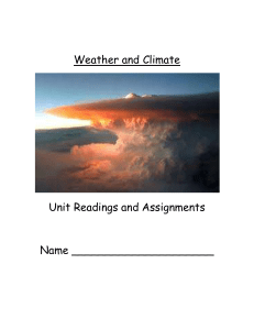 Fronts and Weather Systems Air Masses