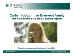 Carbon footprint for Enervent Family air handlers and heat
