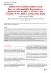 Effects of Natural Beta-carotene and