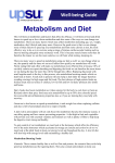 Metabolism and Diet