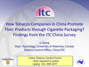 How Tobacco Companies in China Promote Their Products Through