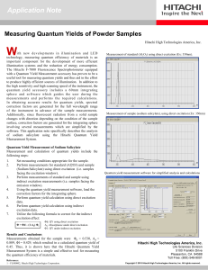 Measuring Quantum Yields of Powder Samples