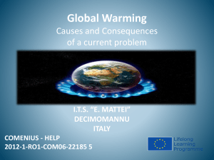 Surriscaldamento globale - HELP – HARMONY for EARTH, for LIFE