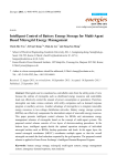 Intelligent Control of Battery Energy Storage for Multi-Agent