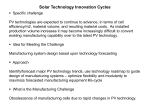 Solar Technology Innovation Cycles