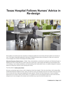 Texas Hospital Follows Nurses` Advice in Re-design