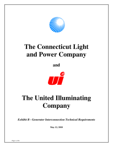 The Connecticut Light and Power Company The United Illuminating
