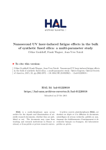 Nanosecond UV laser-induced fatigue effects in the bulk of synthetic