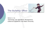 The Bullwhip Effect