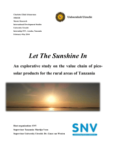 outcomes previous renewable energy/solar research SNV