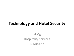 Technology and Hotel Security