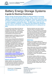 Battery Energy Storage Systems (BESS)