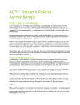 ACP Level 1 Botany`s Role in Aromatherapy