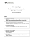 Thesis Progress Presentation Evaluation Form