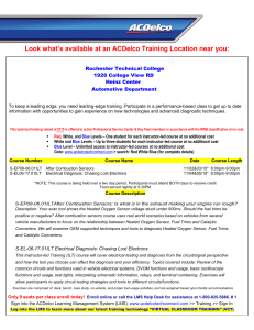 S-EL-06-17.01ILT Electrical Diagnosis: Chasing Lost Electrons