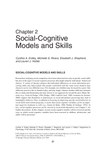 Social-Cognitive Models and Skills