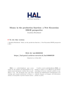 Money in the production function: a New Keynesian - Hal-SHS