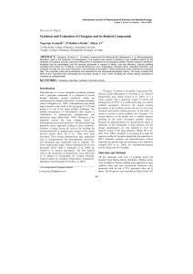 Research Paper Synthesis and Evaluation of Clozapine