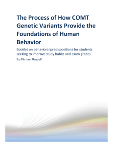 The Process of How COMT Genetic Variants Provide the